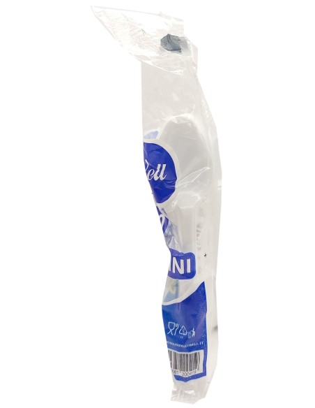 very well 20 cucchiaini riutilizzabili in plastica 12cm - bianchi: tuttocasashop.it: carta & monouso