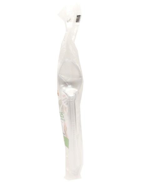 vip 30 cucchiaini riutilizzabili in plastica 12cm - trasparenti - ecocrystal: tuttocasashop.it: carta & monouso