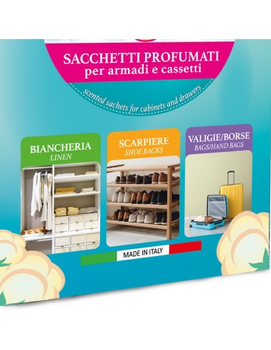sweet home 3 sacchetti profumati per armadi e cassetti 45gg - fresco cotone: tuttocasashop.it: prodotti per bucato e tessuti