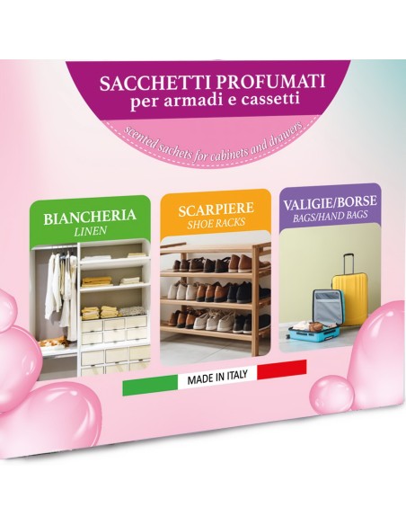 sweet home 3 sacchetti profumati per armadi e cassetti 45gg - gocce di seta: tuttocasashop.it: prodotti per bucato e tessuti
