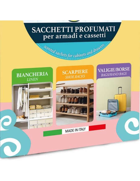 sweet home 3 sacchetti profumati per armadi e cassetti 45gg - puro bucato: tuttocasashop.it: prodotti per bucato e tessuti