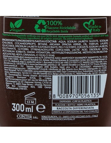 vidal sapone liquido - 300ml - olio di argan biologico: tuttocasashop.it: igiene e cura della persona
