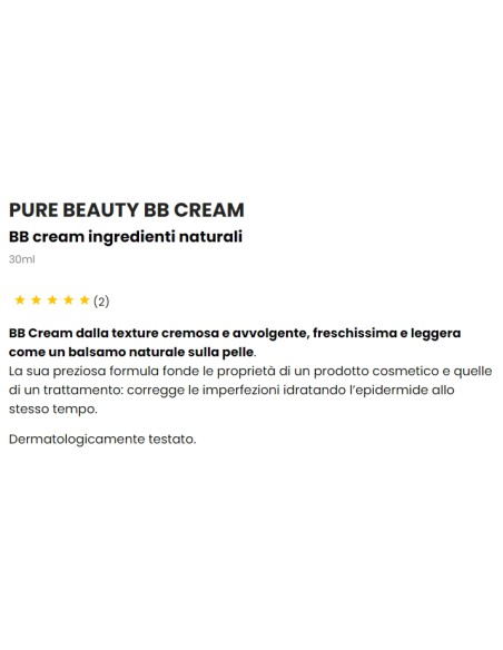 astra pure beauty bb cream - ingredienti naturali - 30ml - 01 - fair: tuttocasashop.it: igiene e cura della persona