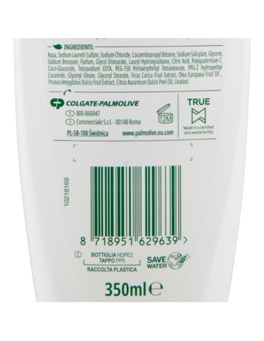 palmolive naturals bagnoschiuma 350ml - oliva verde e latte idratante: tuttocasashop.it: igiene e cura della persona