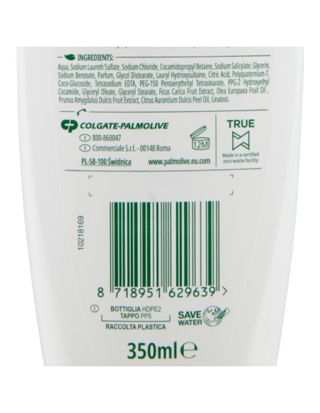 palmolive naturals bagnoschiuma 350ml - oliva verde e latte idratante: tuttocasashop.it: igiene e cura della persona