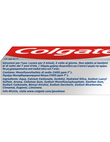 colgate dentifricio 75ml - baking soda - con bicarbonato di sodio: tuttocasashop.it: igiene e cura della persona