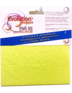 evolution microjet pva35 - panno microfibra in pva - 35x35cm - giallo: tuttocasashop.it: pulizia e cura della casa