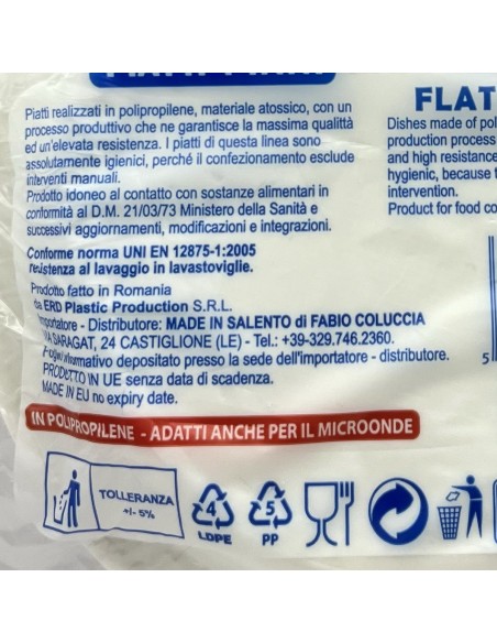 salento 66 piatti monouso plastica extra rigidi diametro 22cm - 1kg - piani: tuttocasashop.it: carta & monouso