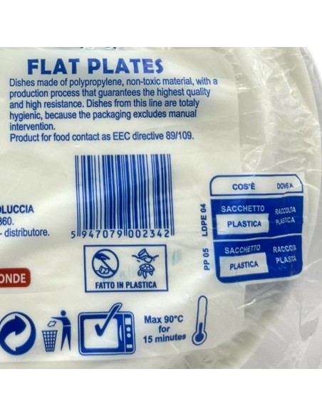 salento 66 piatti monouso plastica extra rigidi diametro 22cm - 1kg - piani: tuttocasashop.it: carta & monouso