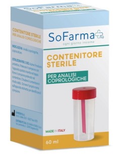 sofarma contenitore sterile per analisi coprologiche - 60ml - feci: tuttocasashop.it: igiene e cura della persona