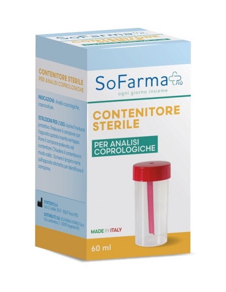 sofarma contenitore sterile per analisi coprologiche - 60ml - feci: tuttocasashop.it: igiene e cura della persona
