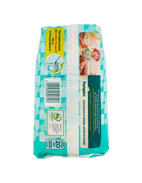 pampers pannolini baby-dry - taglia 3 midi 4-9kg - 20 pezzi: tuttocasashop.it: igiene e cura della persona