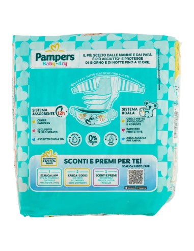 pampers pannolini baby-dry - taglia 3 midi 4-9kg - 20 pezzi: tuttocasashop.it: igiene e cura della persona