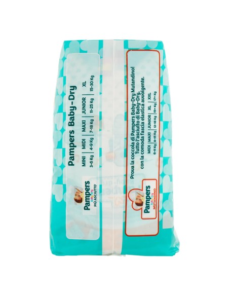 pampers pannolini baby-dry - taglia 3 midi 4-9kg - 20 pezzi: tuttocasashop.it: igiene e cura della persona