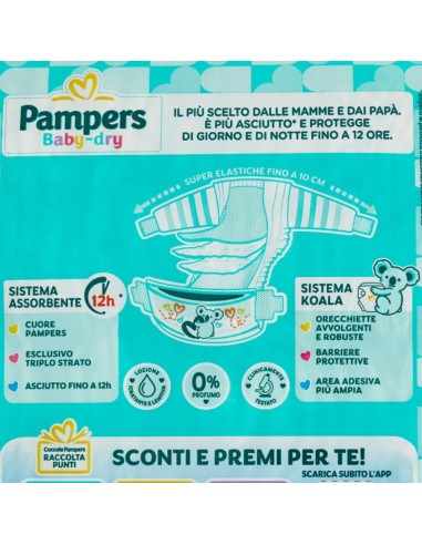 pampers pannolini baby-dry - taglia 3 midi 4-9kg - 20 pezzi: tuttocasashop.it: igiene e cura della persona