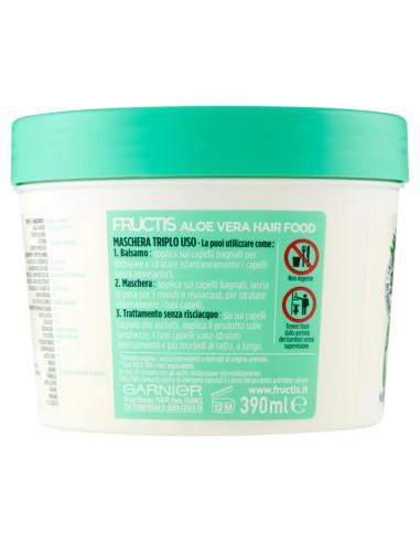 fructis hair food maschera capelli 390ml - aloe vera - idratante: tuttocasashop.it: igiene e cura della persona