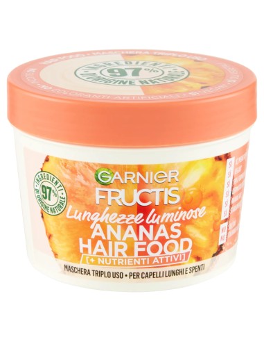 fructis hair food maschera capelli 390ml - ananas - lunghezze luminose: tuttocasashop.it: igiene e cura della persona