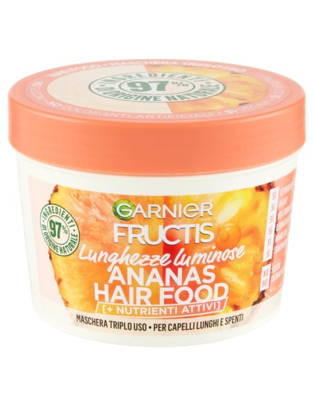 fructis hair food maschera capelli 390ml - ananas - lunghezze luminose: tuttocasashop.it: igiene e cura della persona