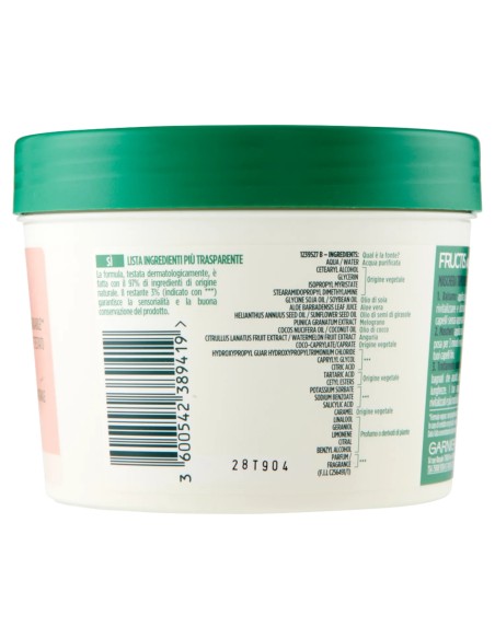 fructis hair food maschera capelli 390ml - anguria - rivitalizzante: tuttocasashop.it: igiene e cura della persona