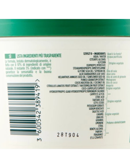 fructis hair food maschera capelli 390ml - anguria - rivitalizzante: tuttocasashop.it: igiene e cura della persona