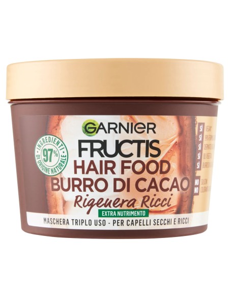 fructis hair food maschera capelli 390ml - burro di cacao - rigenera ricci: tuttocasashop.it: igiene e cura della persona