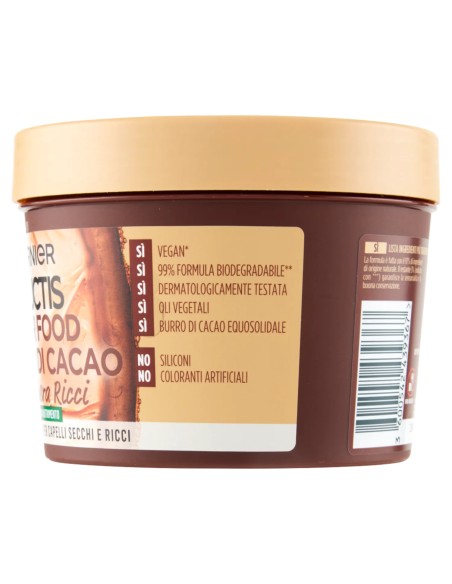 fructis hair food maschera capelli 390ml - burro di cacao - rigenera ricci: tuttocasashop.it: igiene e cura della persona