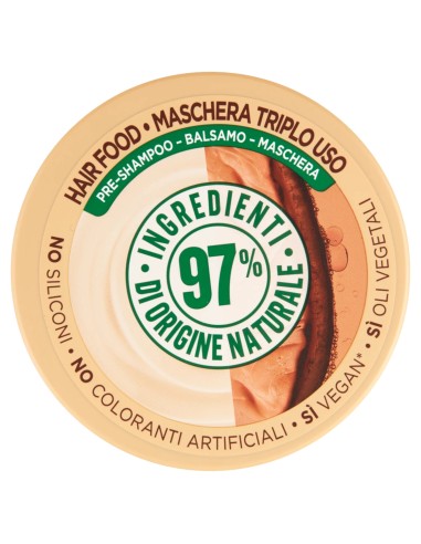 fructis hair food maschera capelli 390ml - burro di cacao - rigenera ricci: tuttocasashop.it: igiene e cura della persona