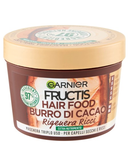 fructis hair food maschera capelli 390ml - burro di cacao - rigenera ricci: tuttocasashop.it: igiene e cura della persona