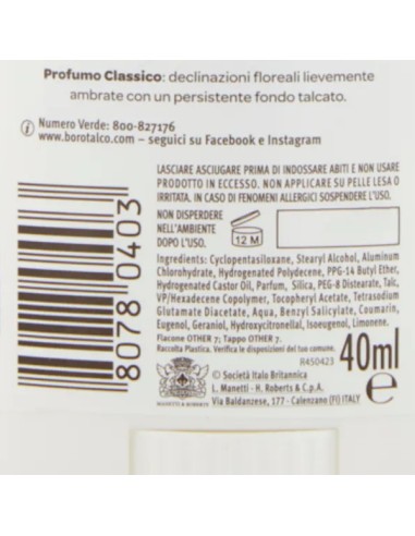 borotalco deodorante stick 40ml - invisibile - talco - anti-macchie: tuttocasashop.it: igiene e cura della persona