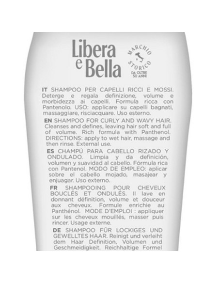 libera e bella shampoo 300ml - ravviva ricci - con pantenolo: tuttocasashop.it: igiene e cura della persona