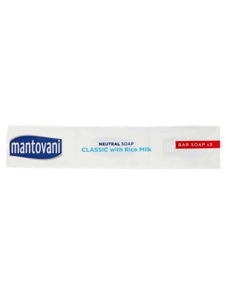 mantovani sapone neutro classico con latte di riso - 3 saponette da 90g: tuttocasashop.it: igiene e cura della persona