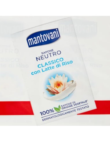 mantovani sapone neutro classico con latte di riso - 3 saponette da 90g: tuttocasashop.it: igiene e cura della persona