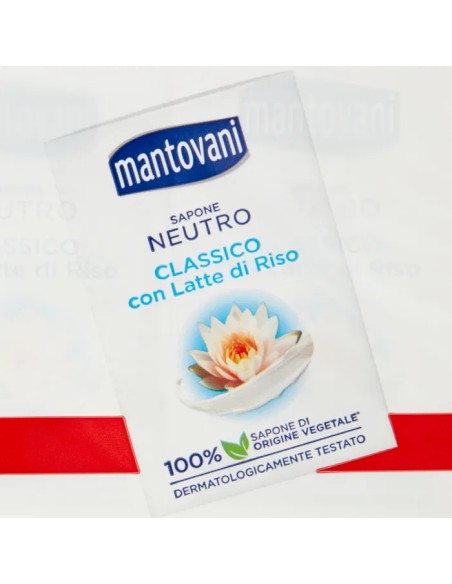 mantovani sapone neutro classico con latte di riso - 3 saponette da 90g: tuttocasashop.it: igiene e cura della persona