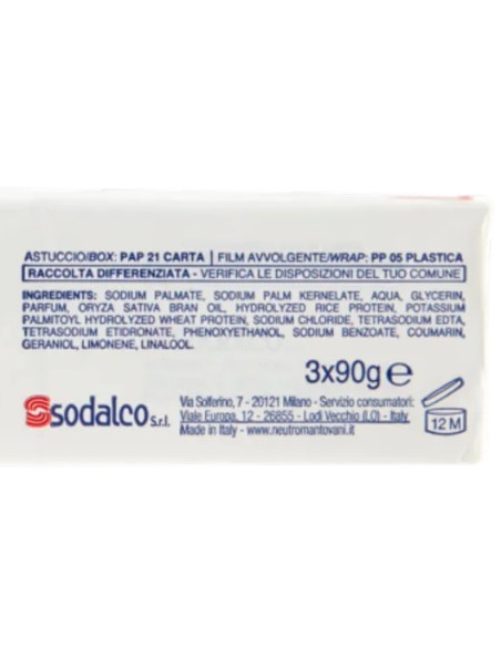 mantovani sapone neutro classico con latte di riso - 3 saponette da 90g: tuttocasashop.it: igiene e cura della persona