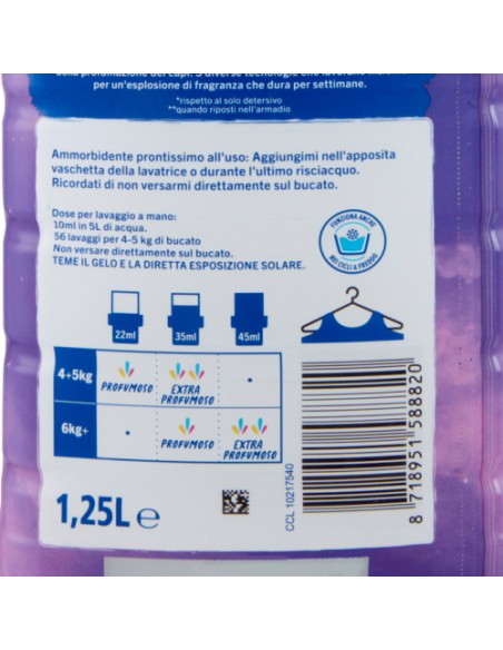 fabuloso ammorbidente per bucato - 56 lavaggi 1250ml - magnolia e lavanda: tuttocasashop.it: prodotti per bucato e tessuti