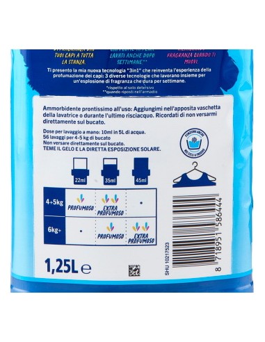 fabuloso ammorbidente per bucato - 56 lavaggi 1250ml - fresco mattino: tuttocasashop.it: prodotti per bucato e tessuti
