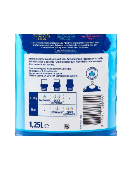 fabuloso ammorbidente per bucato - 56 lavaggi 1250ml - fresco mattino: tuttocasashop.it: prodotti per bucato e tessuti