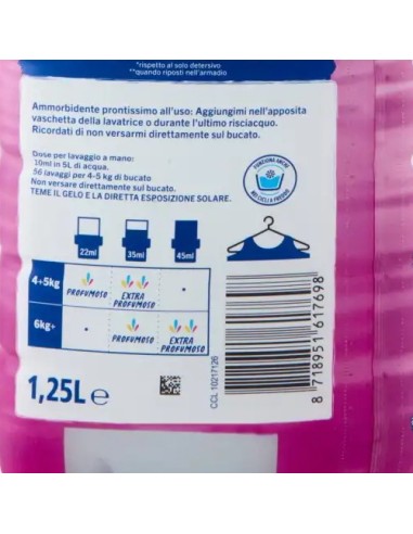 fabuloso ammorbidente per bucato - 56 lavaggi 1250ml - sanremo: tuttocasashop.it: prodotti per bucato e tessuti