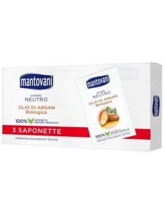 mantovani sapone neutro con oli di argan biologico - 3 saponette da 90g: tuttocasashop.it: igiene e cura della persona