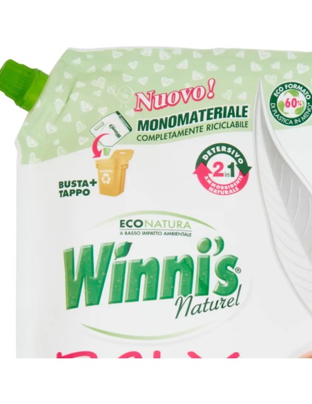 winni's baby detersivo ipoallergenico - 16 lavaggi - 800ml - ecoricarica: tuttocasashop.it: prodotti per bucato e tessuti