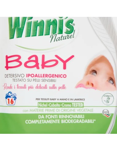 winni's baby detersivo ipoallergenico - 16 lavaggi - 800ml - ecoricarica: tuttocasashop.it: prodotti per bucato e tessuti