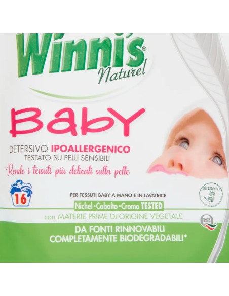 winni's baby detersivo ipoallergenico - 16 lavaggi - 800ml - ecoricarica: tuttocasashop.it: prodotti per bucato e tessuti