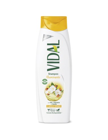 vidal shampoo 250ml illuminante capelli spenti - olio di mandorle e camelia: tuttocasashop.it: igiene e cura della persona