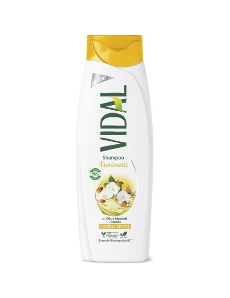 vidal shampoo 250ml illuminante capelli spenti - olio di mandorle e camelia: tuttocasashop.it: igiene e cura della persona