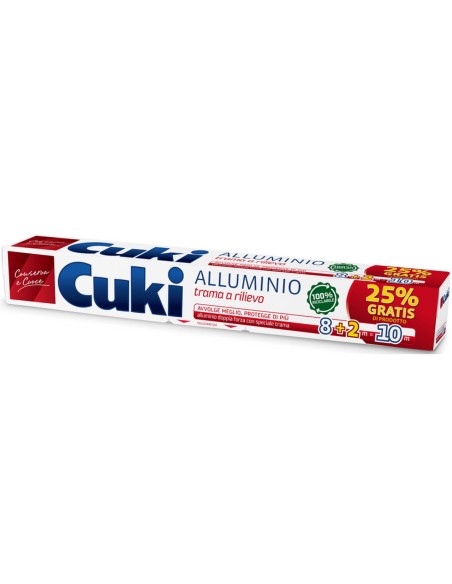cuki alluminio per alimenti doppia forza - 10 metri - trama a rilievo: tuttocasashop.it: carta & monouso