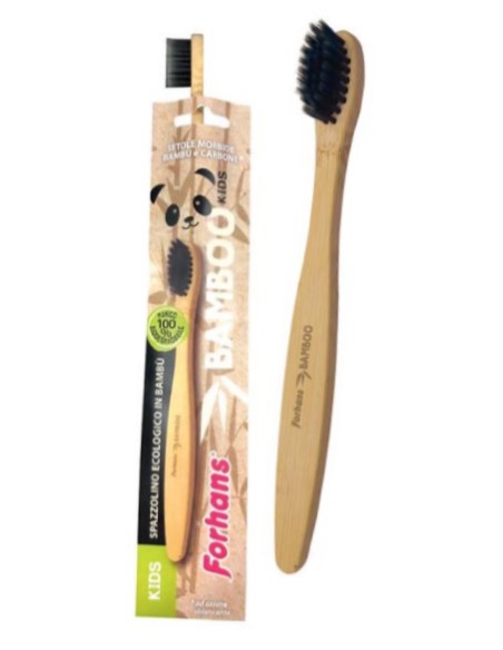forhans kids spazzolino per bambini - bamboo con setole al carbone: tuttocasashop.it: igiene e cura della persona