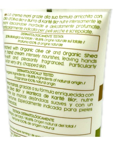 naturaverde bio crema mani - 75ml - olio d'oliva - emolliente vellutante: tuttocasashop.it: igiene e cura della persona