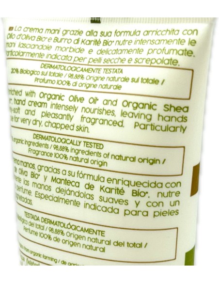 naturaverde bio crema mani - 75ml - olio d'oliva - emolliente vellutante: tuttocasashop.it: igiene e cura della persona