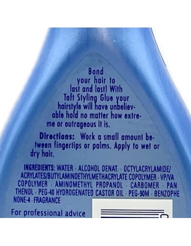 taft gel styling glue extra hold - 110ml - extra forte - pettinature estreme: tuttocasashop.it: igiene e cura della persona
