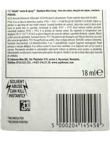 glade sense & spray - 18ml ricarica - bamboo: tuttocasashop.it: pulizia e cura della casa
